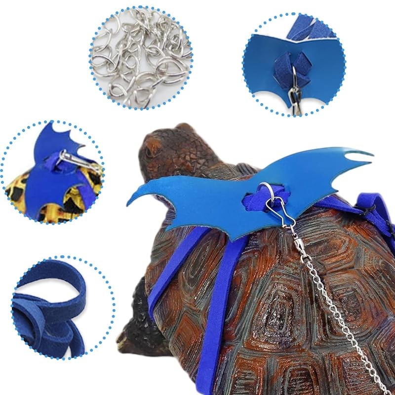Turtle Harness and Leash with Wings- Harness Strap Chest Collar