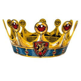 Liontouch Knight Crown | Role-Play Foam Toy for Children and Toddlers with Medieval Horse Rider Decoration | Size-Adjustable Accessory for Regal Dress-up and Royal Costumes for Boys
