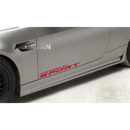 Powered by Sport CAR Racing Decal Sticker Logo Emblem (Set of 2) (RED)