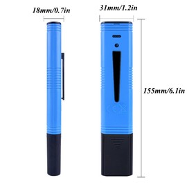 Digital PH Meter, PH Tester for Water, PH Meter 0.01PH Water Quality Tester, 0-14PH Measurement Range, for Swimming Pools, Aquariums, Household Drinking Water, Hydroponics-Blue