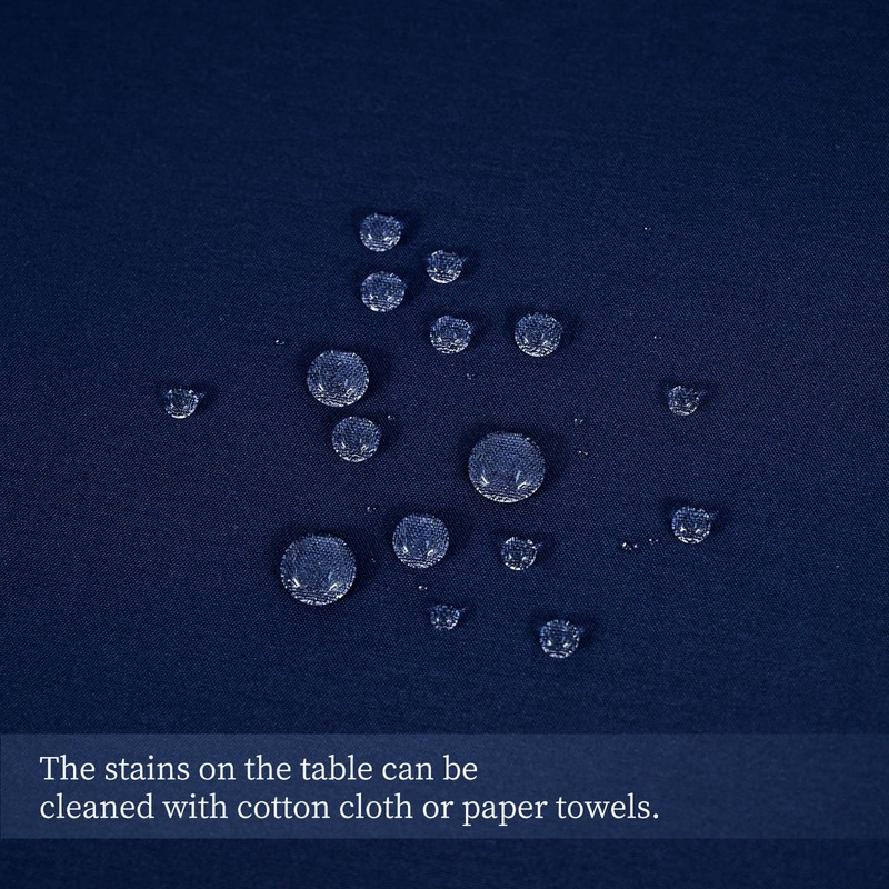 Pesonlook 10 Pack Navy Blue Round Tablecloth 120 Inch, Waterproof