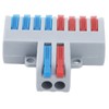6PCS 2 in 8 Out Terminal Blocks 8 Way Butt