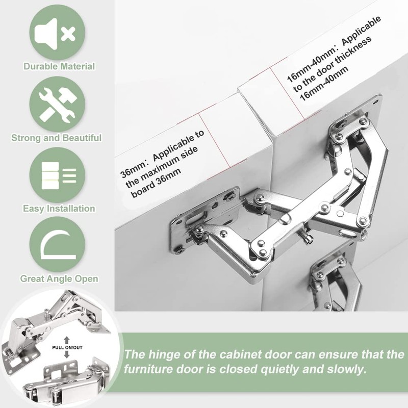 CYNNXIA 2 PCS 170 Degree Cabinet Hinge Kitchen Cupboard Doors