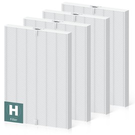 PETOX 4 Pack 116130 HEPA Replacement Filter H for Winix PlasmaWave Air Purifier 5500 5500-2 C535 5300 5300-2 6300 6300-2 P300 AM90 9000 5000 5000B C909 9800, H13 True HEPA Filter