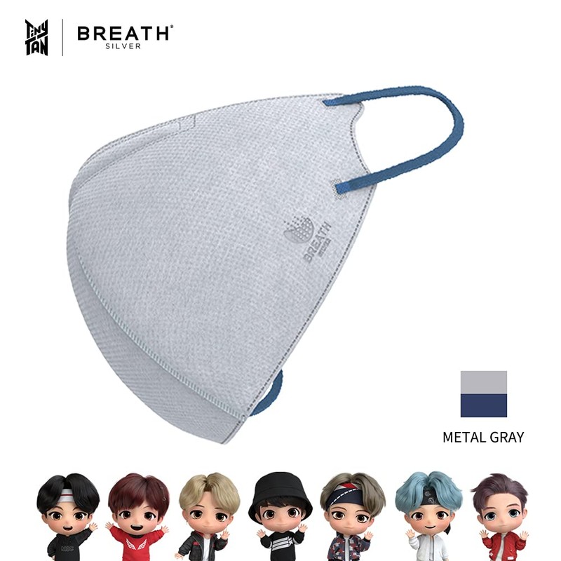 BREATH TinyTAN QUINTET Regular Gray (Set of 2) BTS TinyTAN