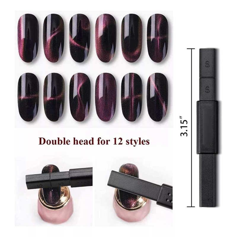 Manicura;Iman Ojo de Gato de Uñas 8pcs Iman Ojo De