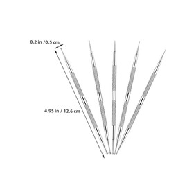 Ipetboom 5pcs Nail Dotting Tools - Dual-ended Stainless Steel Manicure Pen Set for Creating Detailed Nail Art Designs DIY Projects