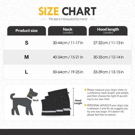 Dog Ear Muffs,Adjustable Waterproof Warm Dog Ear Cover,Cold Weather Pet Headgear Ear Neck Protecting,Dog Reducing Noise Quiet Snood Relief Anxiety Calming Head Wrap_S(Black)