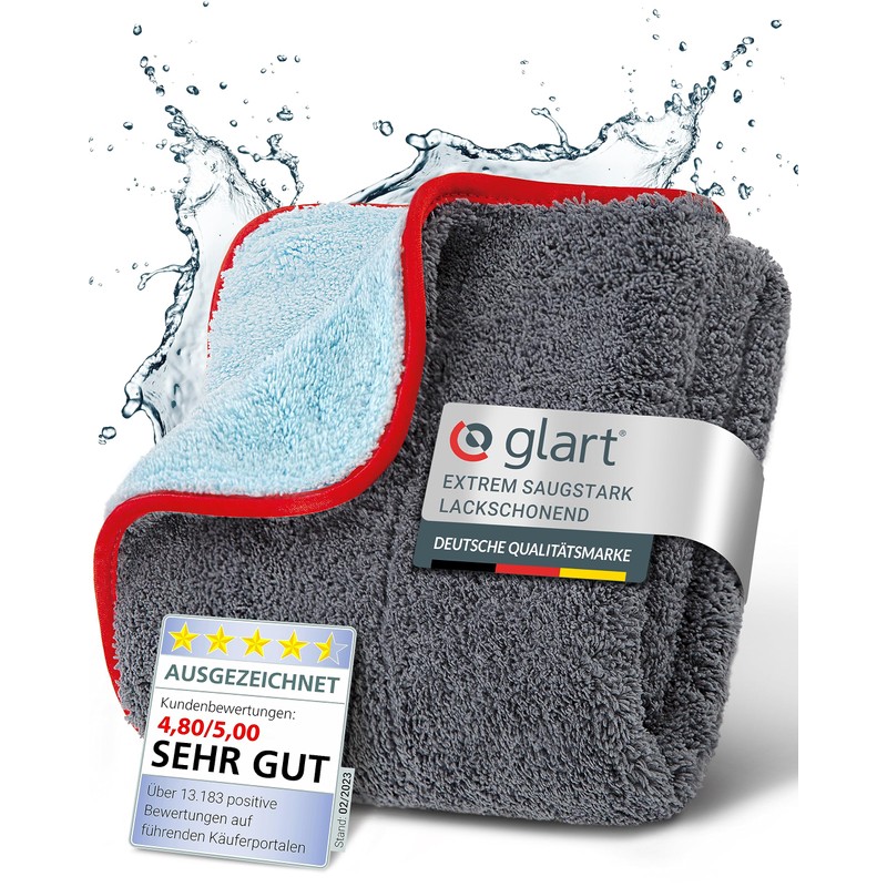 Glart microfiber cloth, for lacquer polishing, discs, cockpit cleaning at