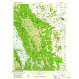 YellowMaps Lake Berryessa CA topo map, 1:62500 Scale, 15 X 15 Minute, Historical, 1959, Updated 1961, 20.7 x 16.6 in - Tyvek