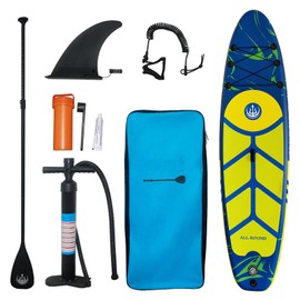 10'6" x 33" x 6" Inflatable Stand Up Paddle Board, Inflatable Paddle Board with Premium Accessories, Non-Slip Comfortable Deck for Youth & Adults of All Skill Levels