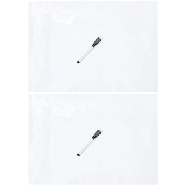 okhobby 2 Pack Dry Erase Sticky Notes, Reusable Whiteboard Stickers for Lists, Reminders