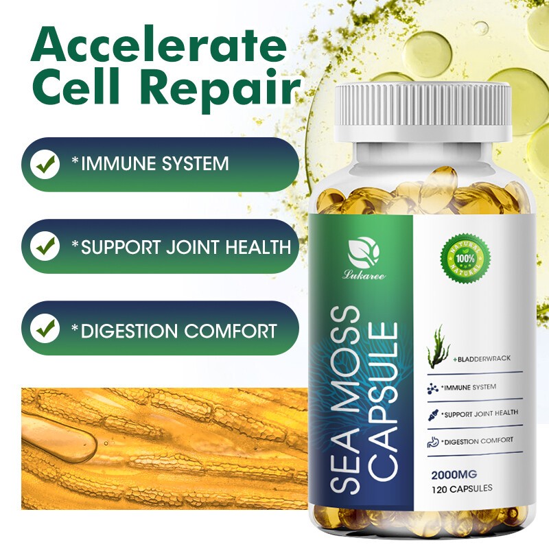 Irish Sea Moss Capsules With bladderwrack Supplemene Digestion Comfort 120Pc