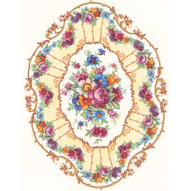 Captive Decals Pompadour Oval Pink Flower 2.5 X 2" Overglaze Waterslide Ceramic Decals