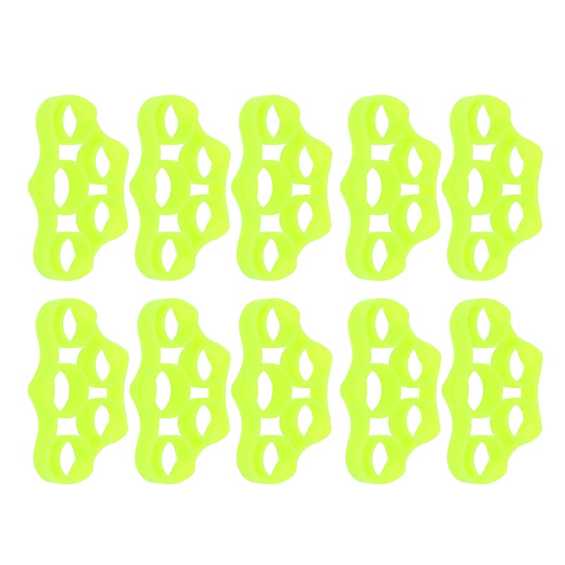 10Pcs Finger Exerciser 6.6LB Green Soft Flexible Silicone Portable Skin