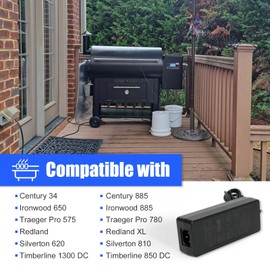 loosoo loosoo KIT0480 AC/DC Adapter 20V 4.5A Power Brick Fit for Century Ironwood Traeger Pro Redland Silverton Timberline Grilles, Switching Power Supply Cord Cable Battery Charger PSU, Replace ELE143