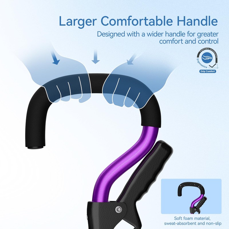 KingPavonini Canes for Women/Men with Second Handle, Foldable & Adjustable