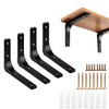 XSQD Pack of 4 Shelf Brackets, 90° Triangular Support Wall