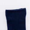 Filowa 3-Pair High School Socks, Ribbing, Plain, Anti-Slip, navy