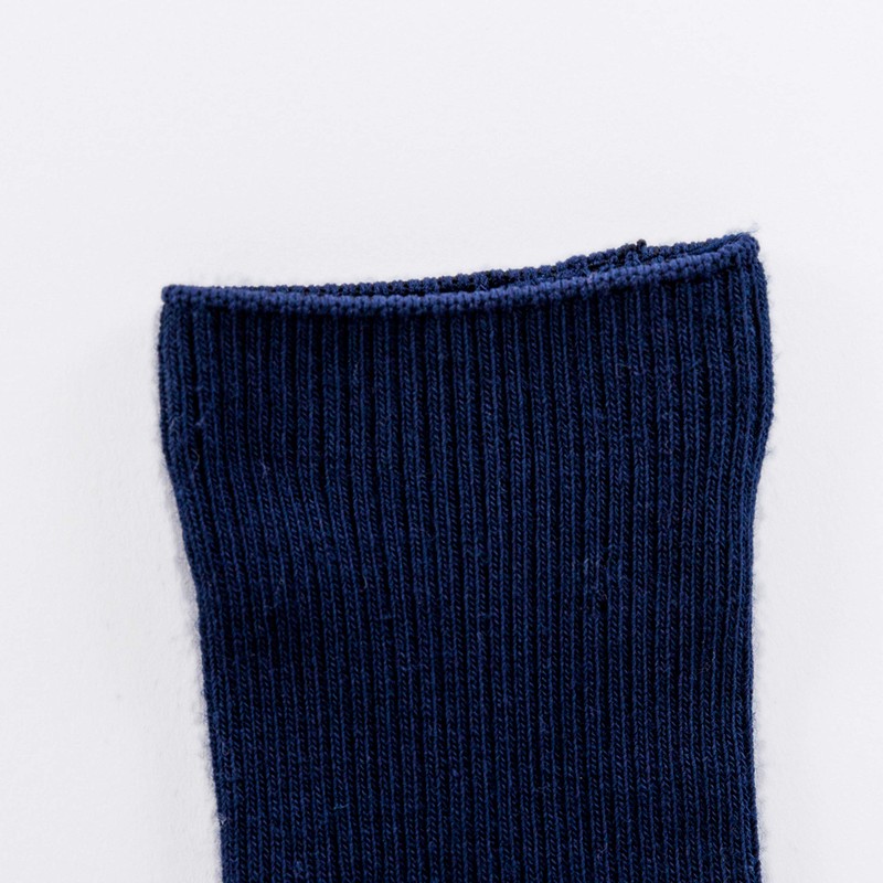 Filowa 3-Pair High School Socks, Ribbing, Plain, Anti-Slip, navy