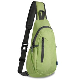 TITECOUGO Crossbody Shoulder Bag, Men's, Body Bag, Women's, Lightweight, Sports Bag, One-Shoulder Bag, Bicycle, Travel, Commuting to Work, Z1 Canvas, Green