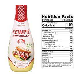 [KEWPIE] Squeeze Tube Mayonnaise, Rich, Bold, Umami Flavor, Certified Gluten Free, Kosher - 12 Ounces (6 Packs)