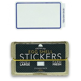 Egg Shell Stickers Blue Line Border