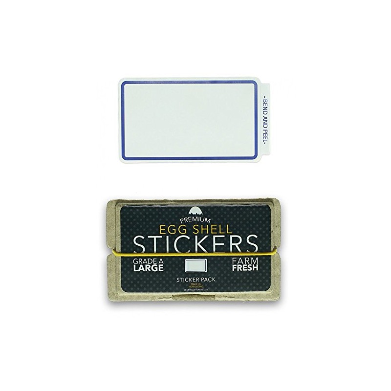 Egg Shell Stickers Blue Line Border
