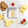 Mikinona 1pc Stainless Steel Square Butter Box with Lid Beef