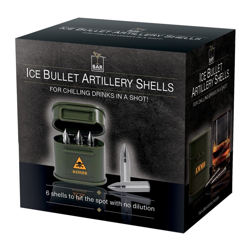 Bar Originale Bullet Ice Cubes in Ammo Case Silver 6