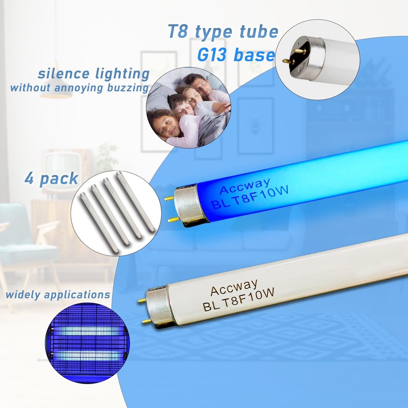 Accway 13'' BL T8 F10W Replacement Bulbs for Liba, Aspectek