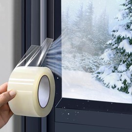 Transparent Window Weather Stripping Tape, 2-Inch x 262FT, Window Air Conditioner Insulation Tape, No Mess Winter AC Window Seal Kit, No Cold Drafts - Dstorelhp