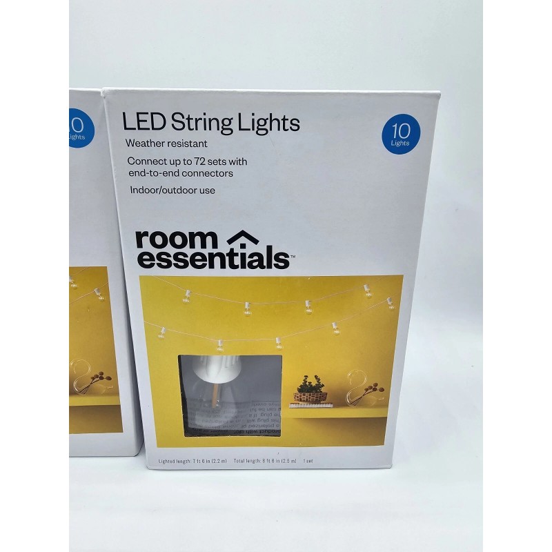Room Essentials 2 String Bulb Lights LED Room Essentials NEW