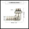 Hihaha Universal Car 90 Degree Brass Fitting Hose Adapter, Hose