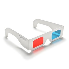TARANDUS 3D Glasses for Movies Red/Cyan Cardboard 3D Glasses in White Frame Anaglyph Cardboard for Movies - Folded in Protective Sleeve (10Packs)