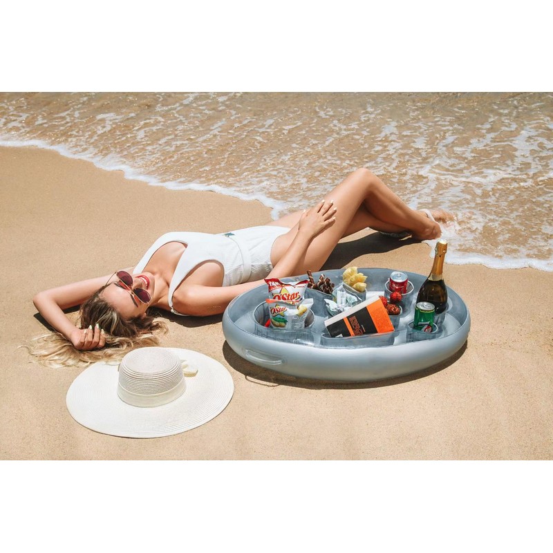 Inflatable Floating Drink Holder Transparent Material for Pool Party Beach