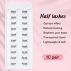 EMEDA 10 Pairs of Half Eyelashes, False Eyelashes, Cateye Short