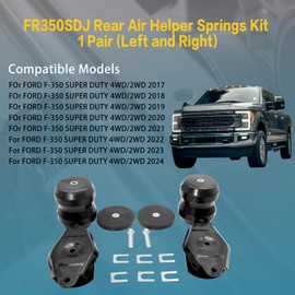 FR350SDJ Rear Air Helper Springs Kit Fit for Ford F-350 Super Duty 2WD/4WD SES 2017-2024, Suspension Enhancement System 1 Pair（Left and Right）