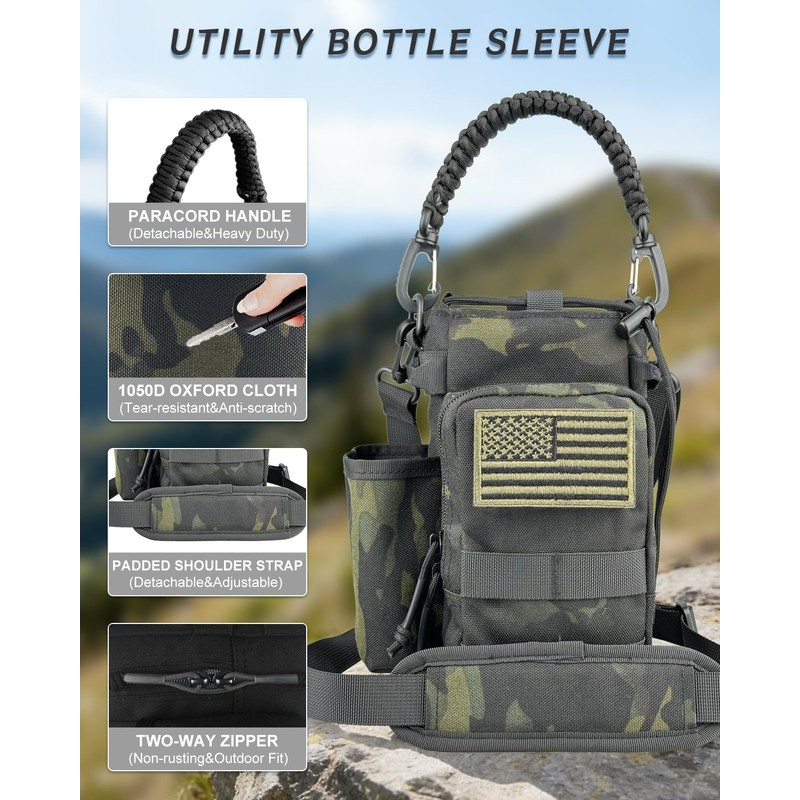 COOLYARD Water Bottle Holder with Strap 32 64oz Crossbody Insulated