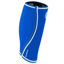 Rehband Neoprene Calf Support, Compression Bandage for Calf and Shin, Shin Guard for Deadlifts, CrossFit, Colour: Blue, Size: L
