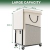40 Gal(150L) High Grade Large Laundry Basket with Wheels, Rolling