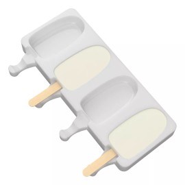 Mercader Digital 3 Pzs Molde Silicón 4 Paletas Heladas 80ml Hielo Congeladas