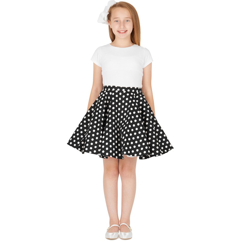 BlackButterfly Children's Vintage 1950s Girls Swing Circular Skirt - Full