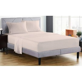 Fitted Sheet 100% Egyptian Cotton 200 Thread Count 25cm Deep Fitted Bed Sheet Hotel Quality Soft & Crisp Cotton Bedding Set (Mocha, Double)