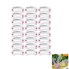 BOBOZHONG Eyebrow Stencils, 24 Pieces Eyebrow Shape Stencils Eyebrow Stencils Eyewrow Care Disc Styling Stamp for Makeup Eyebrows