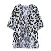 Women's Beach White Leopard Cover Ups Tops Animal Print Cheetah