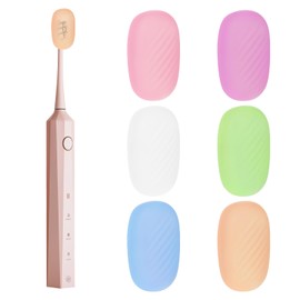 Larrel 6 Pcs Silicone Toothbrush Covers, Portable Toothbrush Cap Tooth Brush Case Brush Storage Head Cover Tooth Brush Protector for Household Travel Bathroom Gym Camping (Mixed Colors)