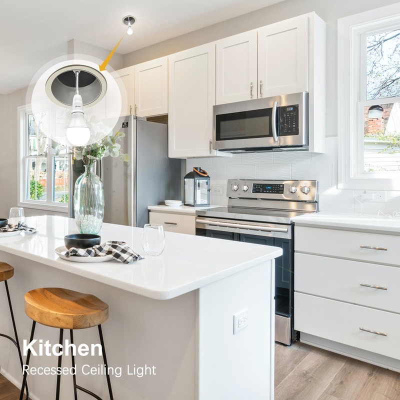 DiCUNO E26 15.5CM/6.1Inch Extension Socket Extender Adapter, E26 Flexible Extender,