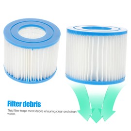 Kisangel 6pcs Pool Filter for Type Vi Pumps Water Cleaning Tool for Easy to Replace Reusable Pet Non-Woven Material Keep Your Pool Clean Filter Changes