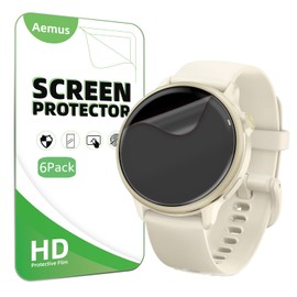Aemus Screen Protector Compatible for Garmin vivoactive 6, TPU Clear Film Compatible for Vivoactive 5 Smart Watch (6 Pack)